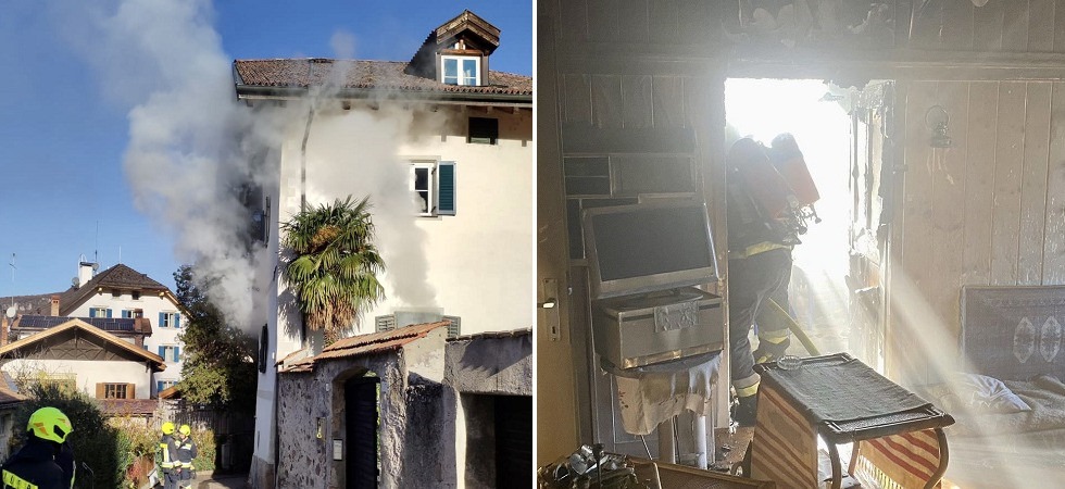 Vede del fumo uscire da un appartamento e interviene senza esitazioni: pompiere fuori servizio salva un’anziana